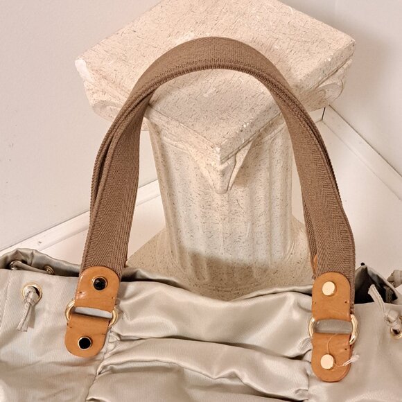 Vera Wang Buff Oversize Canvas Strap Oversize Fabric Bag WOT - Picture 6 of 8
